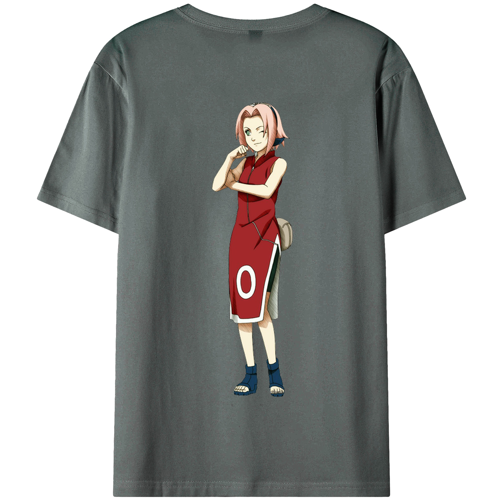 （画像用） NARUTO -ナルト- 春野サクラ Haruno Sakura 綿100％半袖Tシャツ（背面プリント）